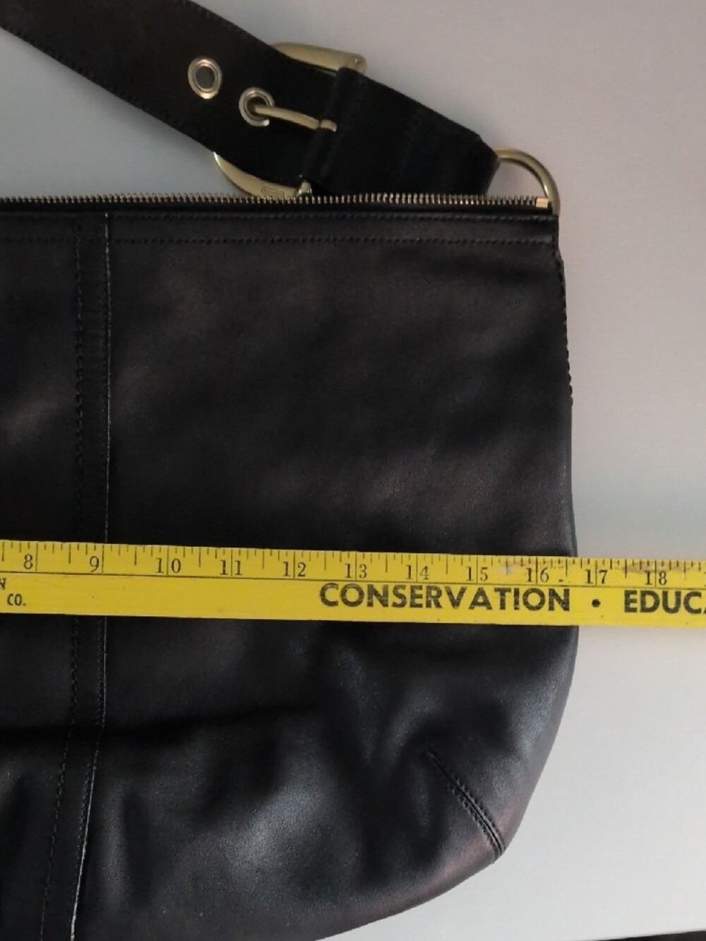 Coach Vintage Classic Soft Black Leather Hobo Large Shoulder Bag - Picture 7 of 9